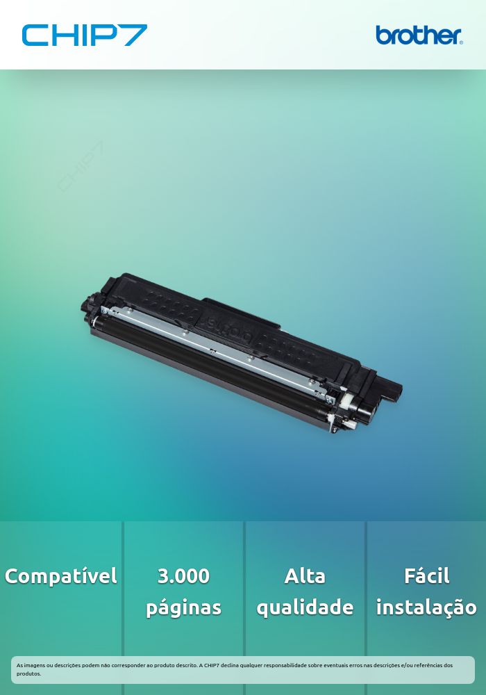 Toner BROTHER TN247BK Preto 3k - HL-L32xx, DCP-L35xx, MFC-L3730CDN/3750CDW/3770CDW