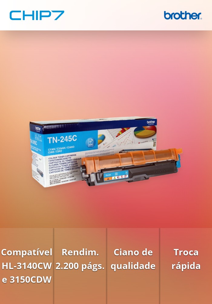 Toner BROTHER TN245C Ciano 2,2k - HL-3140CW/3150CDW