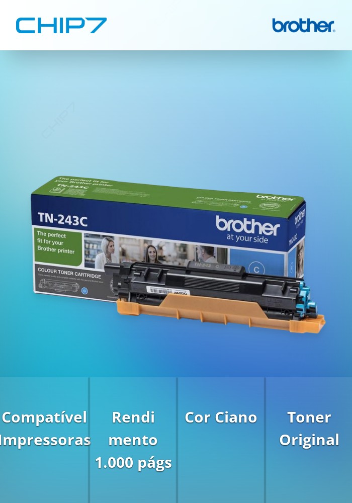 Toner BROTHER TN243C Ciano 1k - HL-L32xx, DCP-L35xx, MFC-L3730CDN/3750CDW/3770CDW