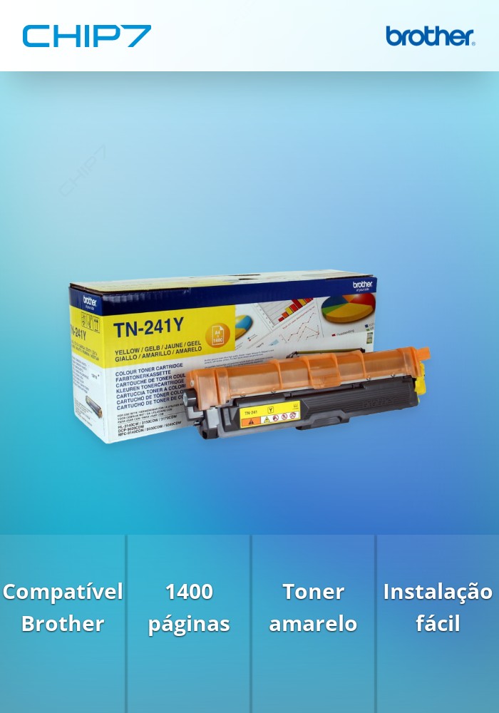Toner BROTHER TN241Y Amarelo - 1,4k - HL-3140CW/3150CDW