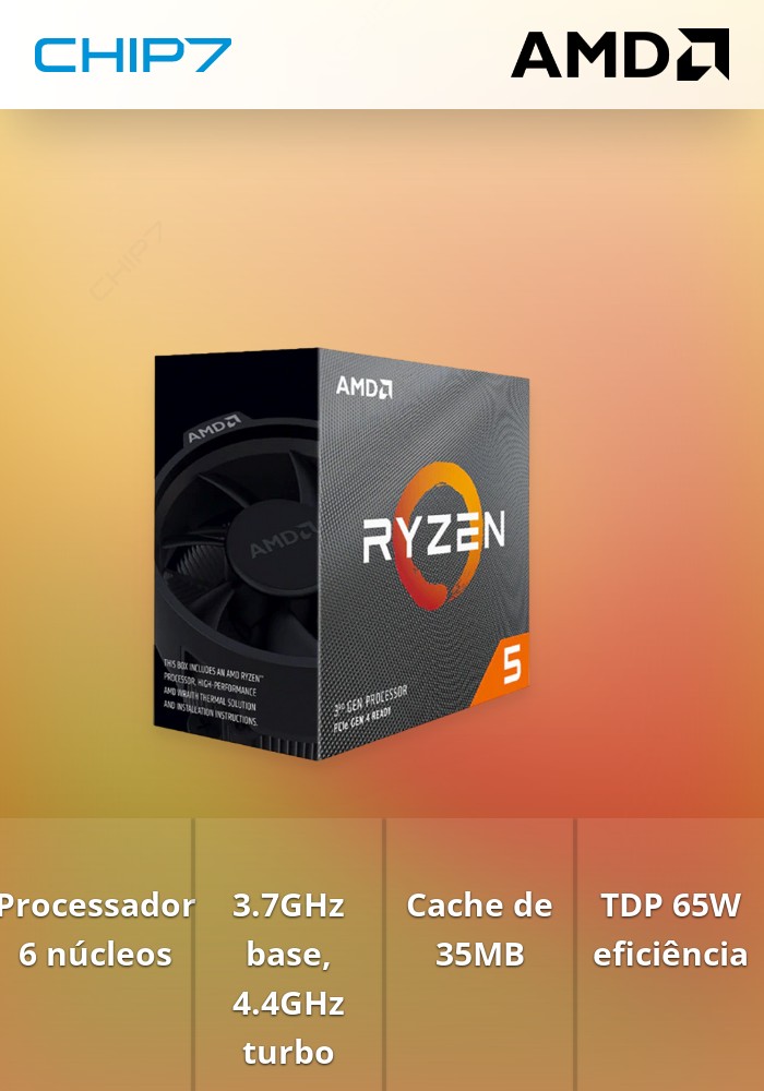 AMD Ryzen 5 5600X AM4 6C/12T 65W 3.7/4.6GHz 35MB - With Wraith
