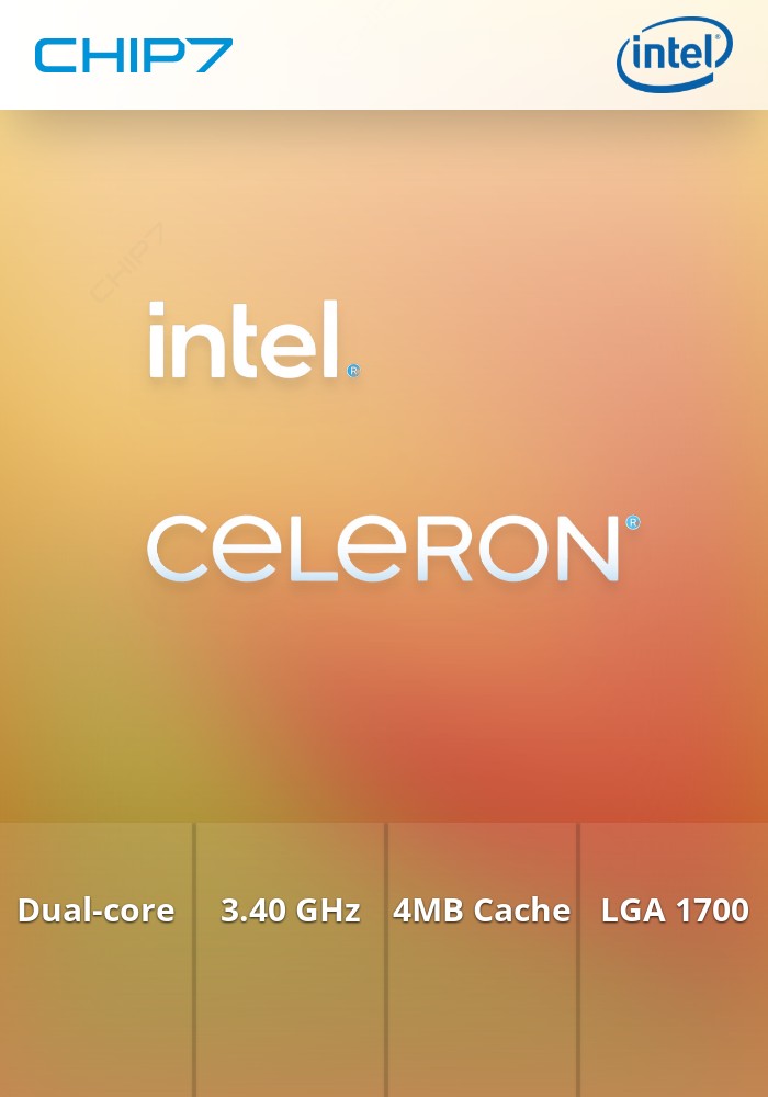 intel® Celeron G6900 2 Cores (2P) Threads 2, 3.40Ghz 4MB LGA 1700 46w