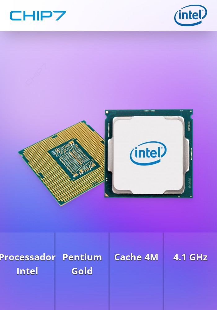 Processador Intel Pentium Gold G6405 2-Core (4.1GHz) 4MB Sk
