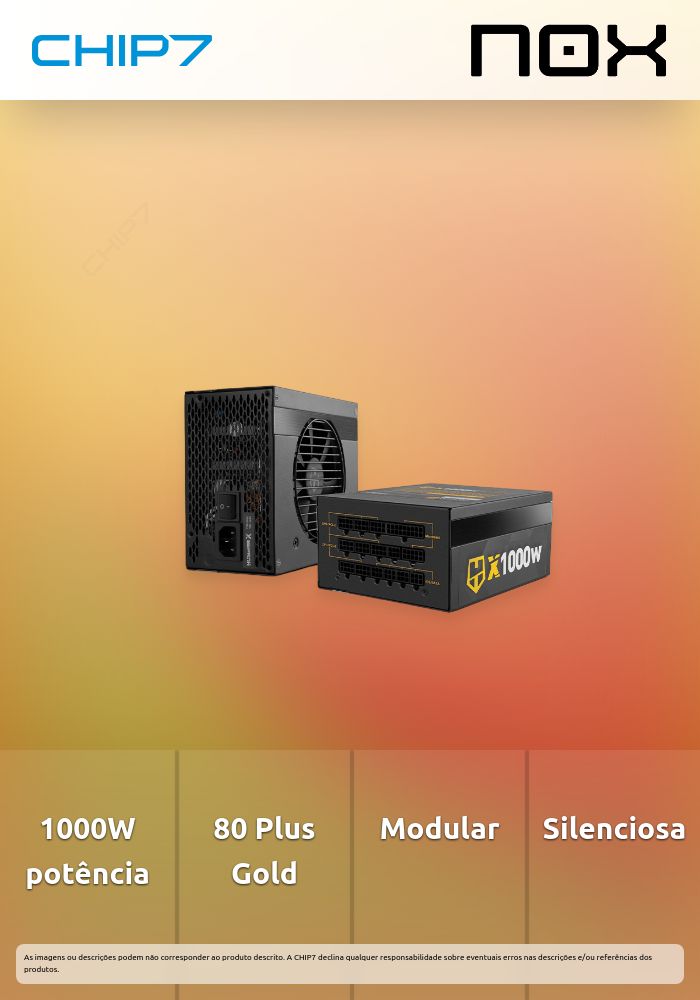 Nox Hummer X 1000W 80+ Gold - Fonte de alimentação modular