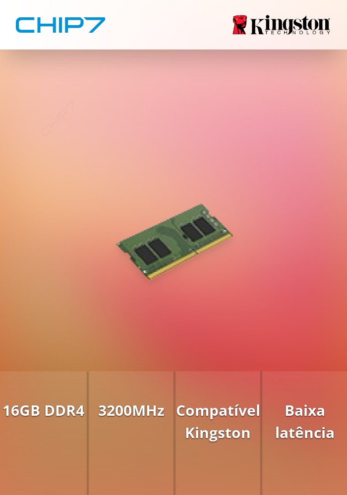Dimm SO KINGSTON 16GB DDR4 3200MHz 1Rx8 mem branded KCP432SS8/16