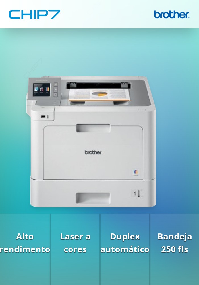 HL-L9310CDW - Impressora laser a cores profissional de alto rendimento, com rede, frente e verso automático e toner muito económico, Bandeja 250 folhas