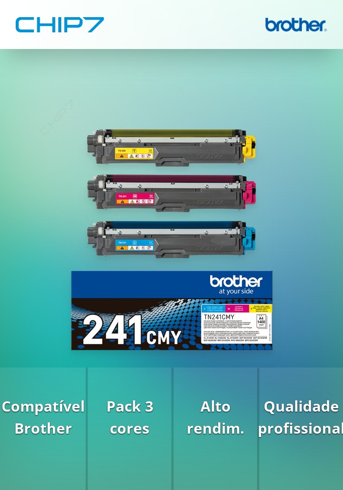 Toner BROTHER Pack 3 Cores - HL3140CW, HL3150/3170CDW, DCP9015/9020CDW, MFC9140CDN, MFC9330/9340CDW