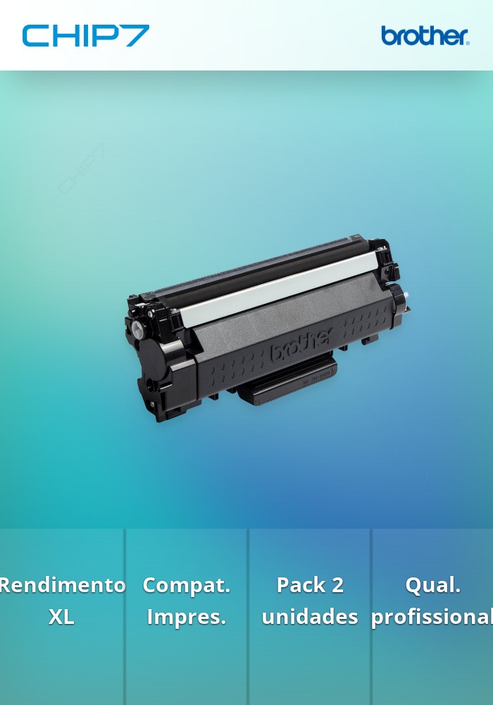 Toner BROTHER Pack 2 Pretos XL - HLL23xx, DCPL2510D, DCPL2530DW, DCPL2550DN, MFCL2710/2730/2750DW