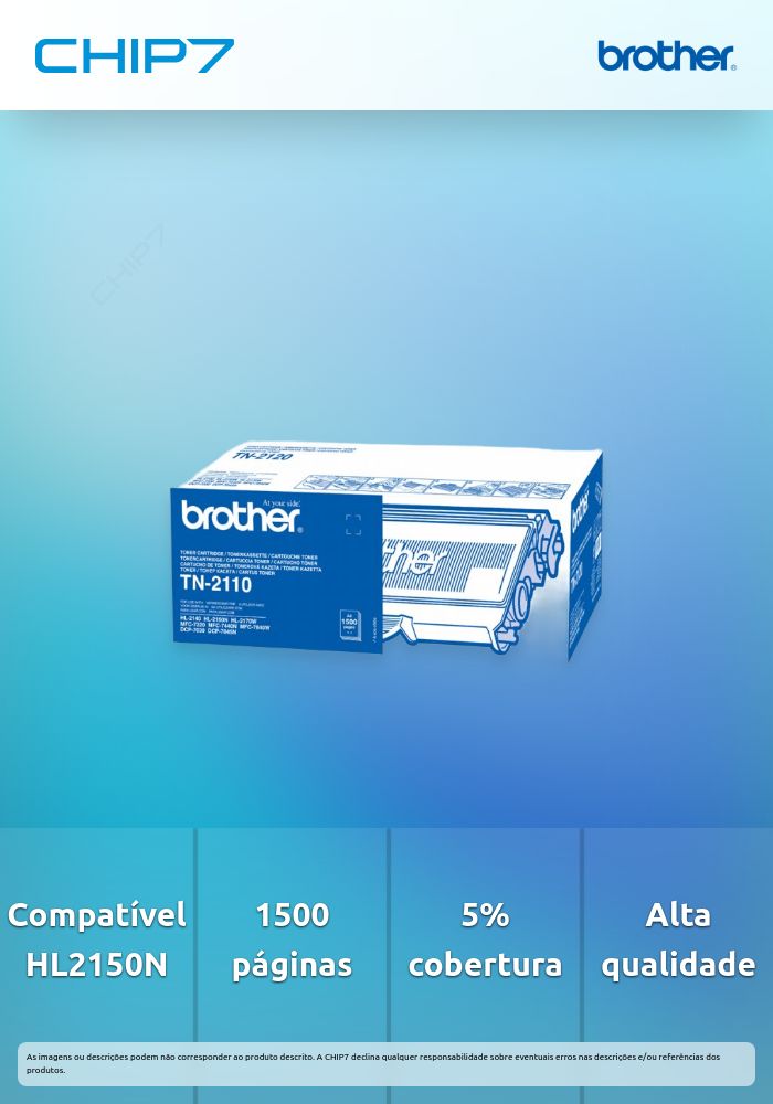 Toner. Duração 1.500 Pág. @ 5%. p/ HL2150N