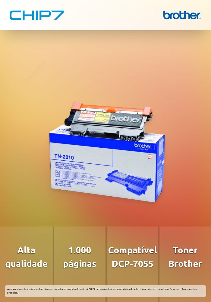 Toner BROTHER TN2010 Preto 1k - DCP-7055