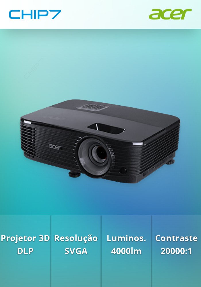 ACER VIDEOPROJECTOR X1123HP DLP 3D SVGA 4000LM 20000/1 HDMI #PROMO JAN#