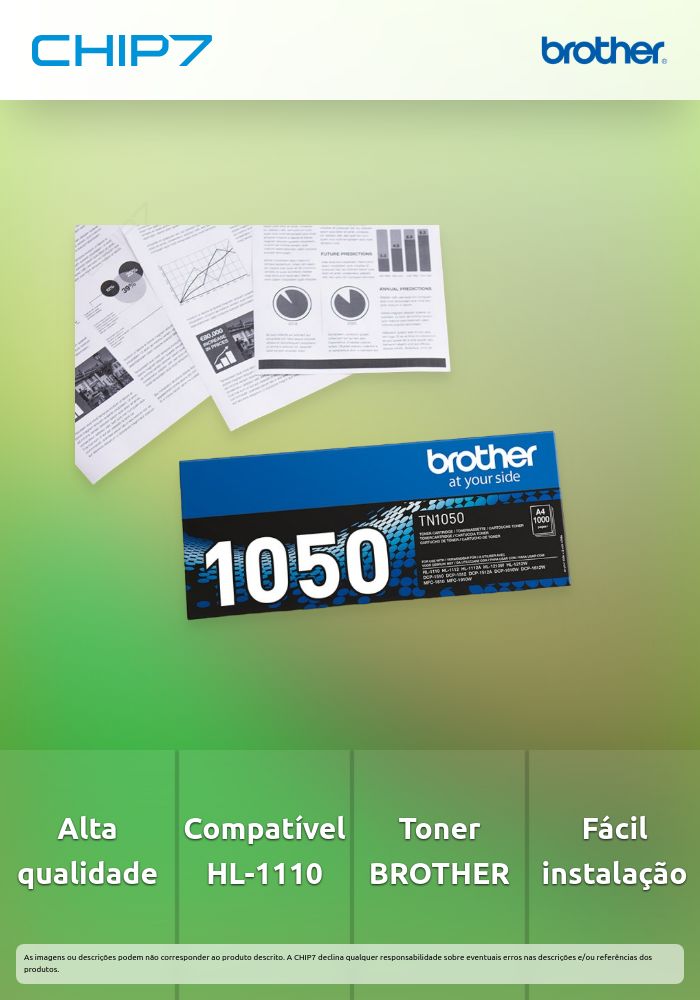 Toner BROTHER TN1050 Preto 1K - HL-1110