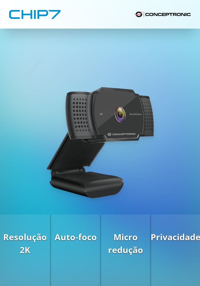 CONCEPTRONIC WEBCAM AMDIS 02B QHD 2K AUTOFOCUS CHIP7