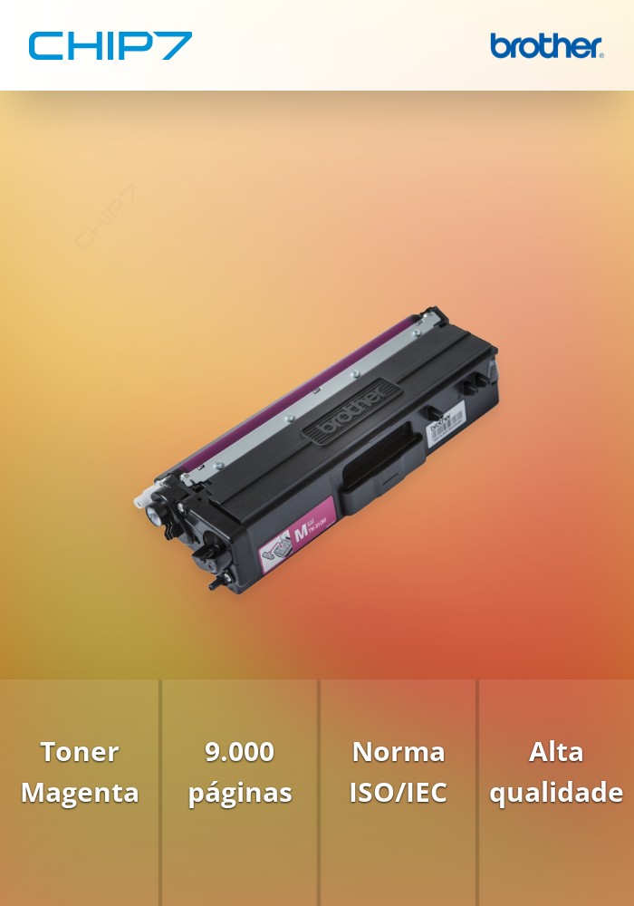 Toner Magenta. Duração estimada: 9.000 pág. segundo ISO/IEC19798