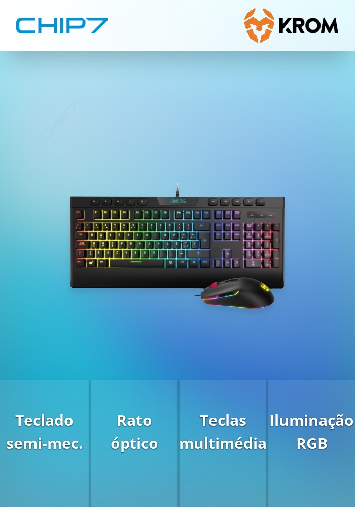 Teclado + Rato Krom Kalyos RGB PT