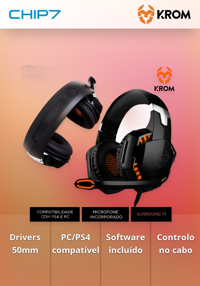 Krom Kyus 7.1 Surround - Headset gaming