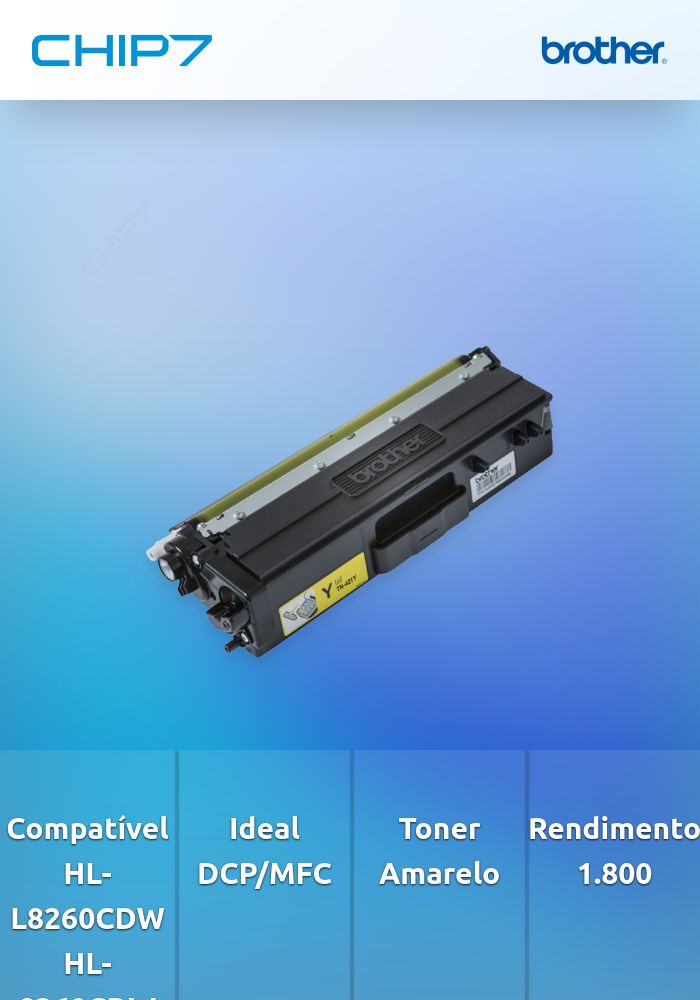 Toner BROTHER TN421Y Amarelo 1,8k - HL-L8260CDW/8360CDW, DCP-L8410CDW, MFC-L8690CDW/8900CDW