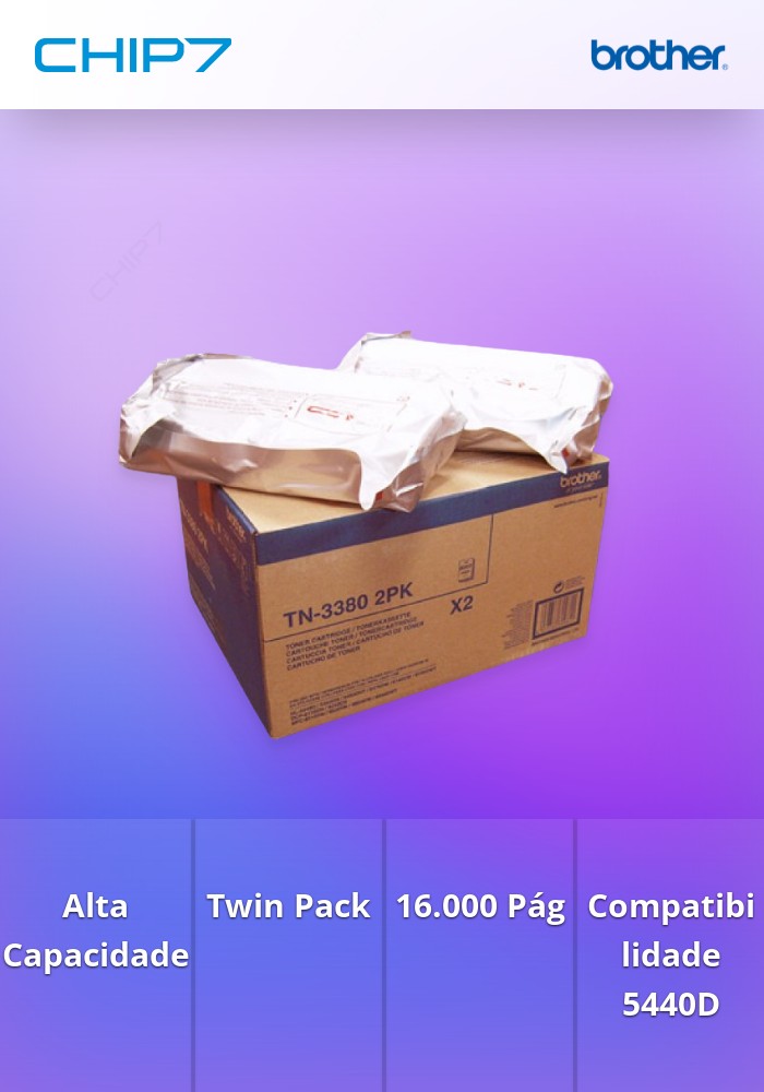Toner Alta Capacidade Twin (2X) - duração: 16.000 Pág (8.000 pags cada unidade), para 5440D/5450DN/5470DW/6180DW