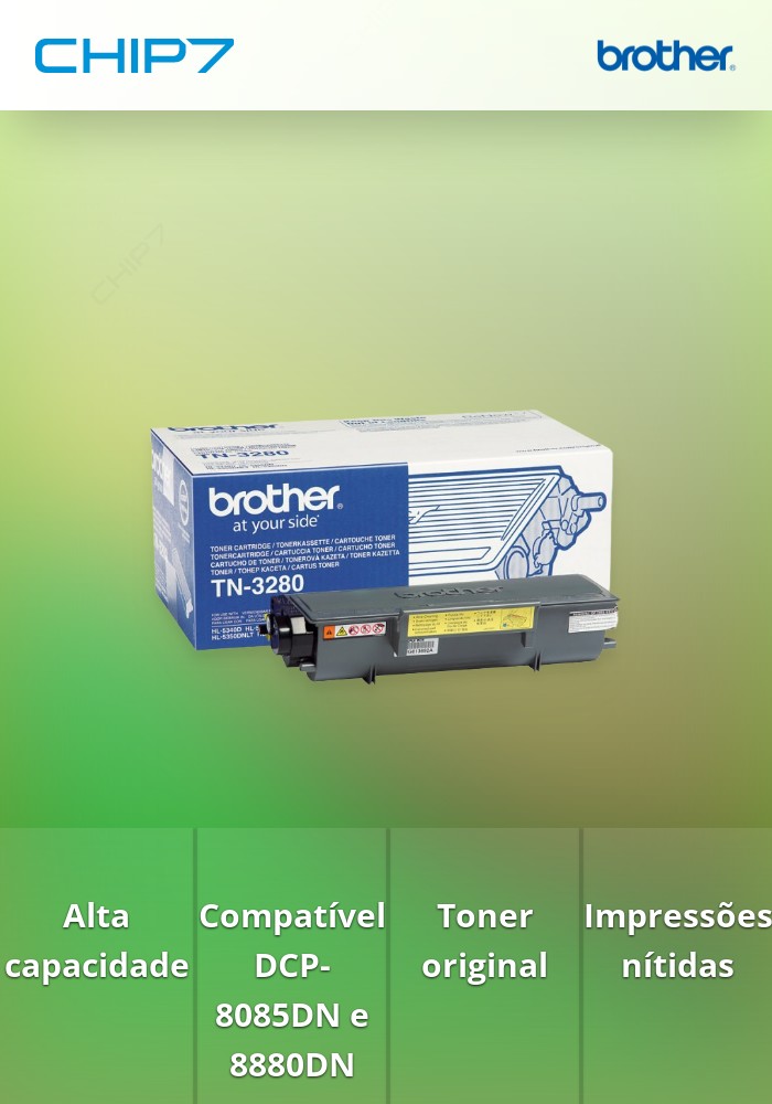 Toner BROTHER TN3280 Preto 8k - DCP-8085DN/8880DNE, MFC-8890DW