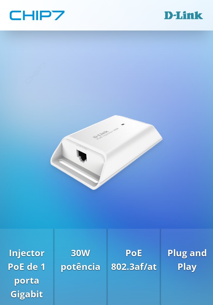 1-Port Gigabit 30W PoE Injector