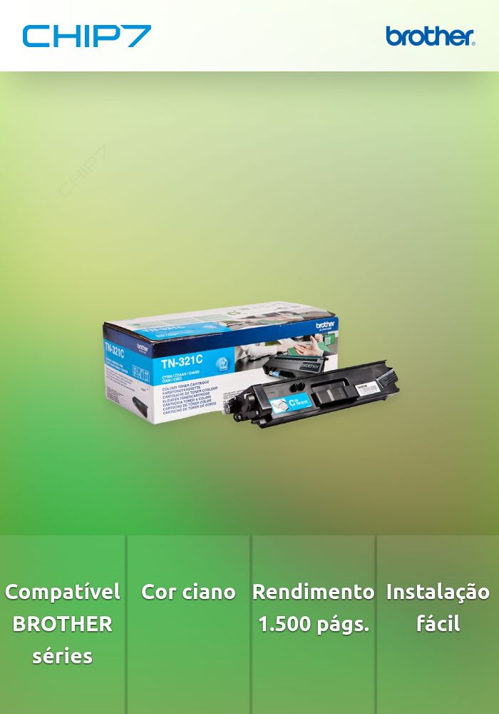 Toner BROTHER TN321C Ciano 1,5k - HLL8250CDN/ HLL8350CDW/ DCPL8400CDN/ MFCL8650CDW/ MFCL8850CDW