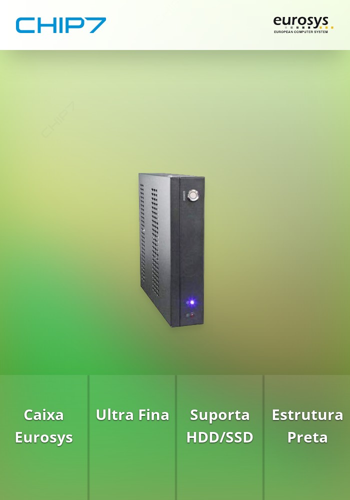CAIXA MINI-ITX SLIM EUROSYS A-ITX-001 BLACK