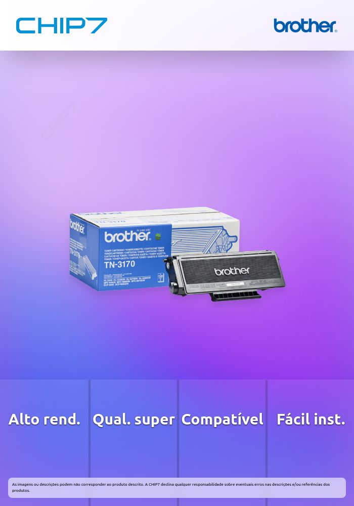 Toner Brother TN-3170 Preto Original