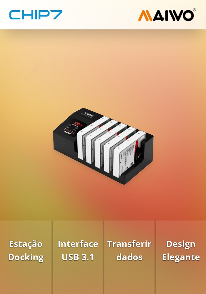DOCKING STATION PARA DISCOS RIGIDOS 2.5/3.5 SATA USB 3.1 PRETA - MAIWO