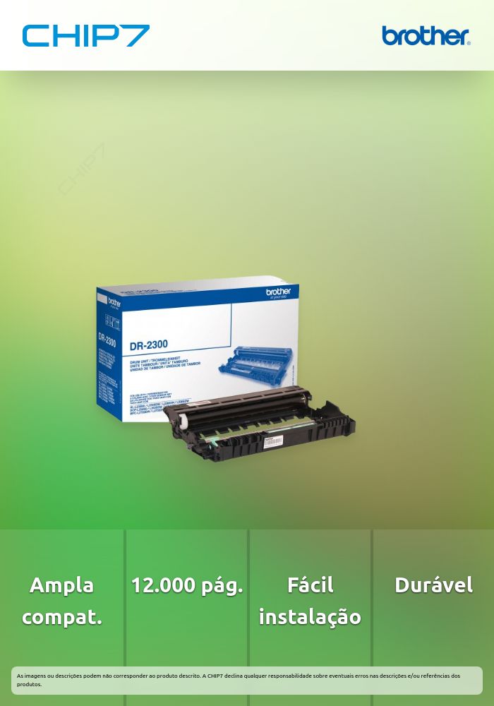 Tambor BROTHER DR2300 12k - Impressora HL-23xx, DCP-L25xx, MFC-L27xxDW