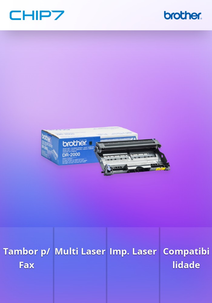 Tambor. p/ Fax Laser 2820/ 2825/ 2920. Multi. Laser 7010/ 7025/ 7225N/ 7420/ 7820N e Imp. Laser 2030/ 204/ 2070N