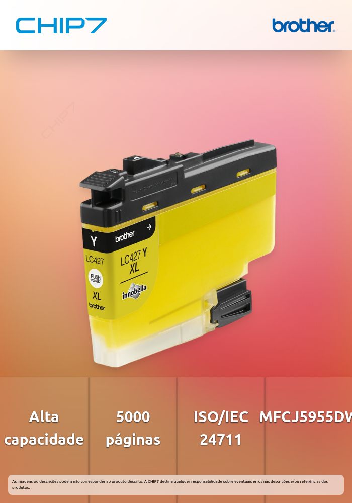 BROTHER TINTEIRO AMARELO LC427XLY