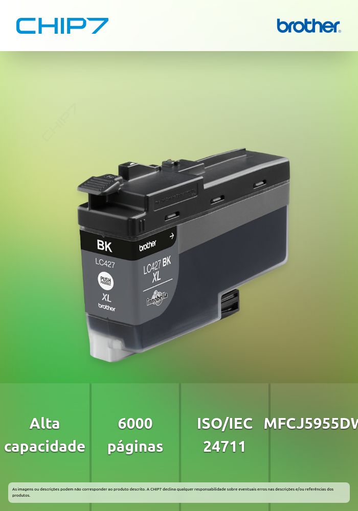 BROTHER TINTEIRO PRETO LC427XLBK