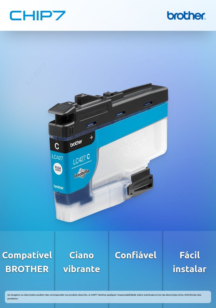 Tinteiro BROTHER LC427 Ciano - MFCJ5955DW/MFCJ6955DW