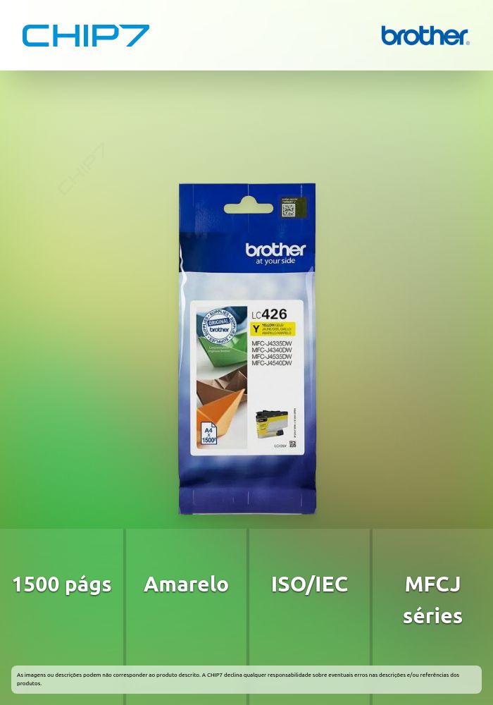 BROTHER TINTEIRO AMARELO LC426Y