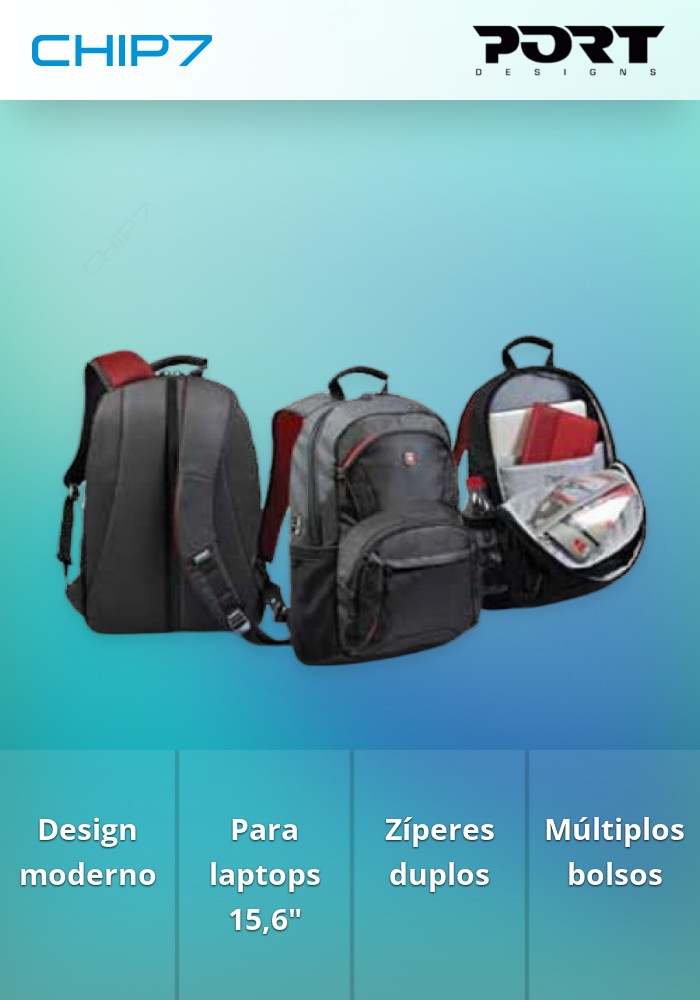 PORT MOCHILA HOUSTON DARK GREY CHIP7