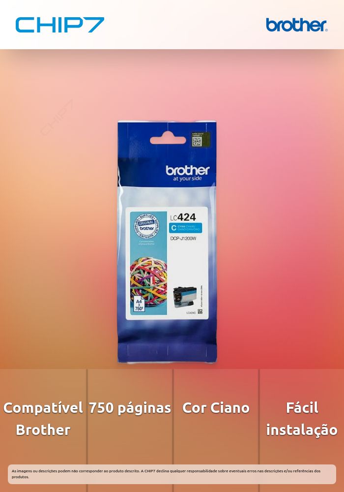 TINTEIRO CIANO LC424C 750 PAG