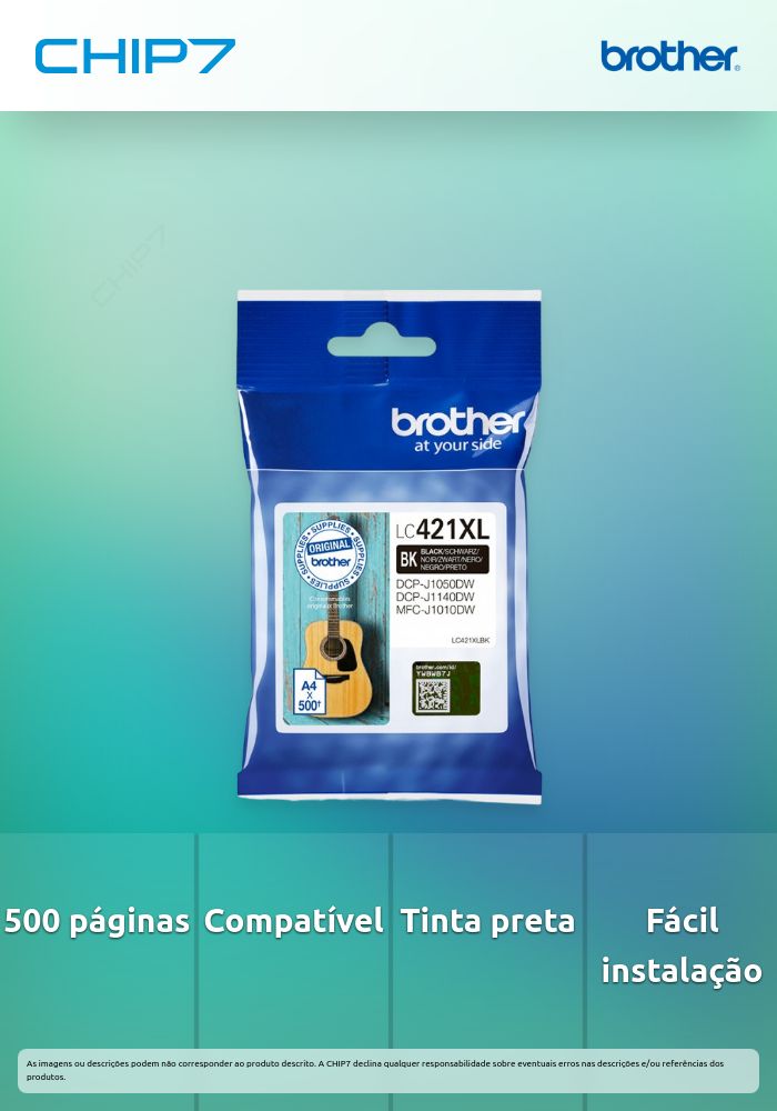 TINTEIRO PRETO LC421XLBK 500 PAG