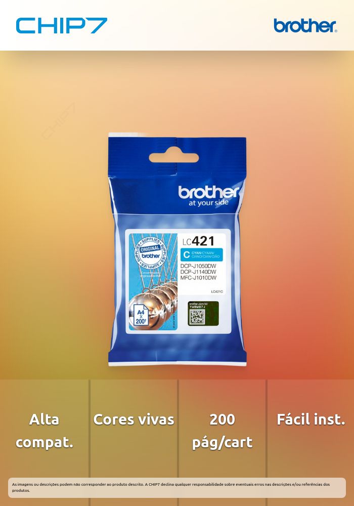 TINTEIRO CIANO LC421C 200 PAG