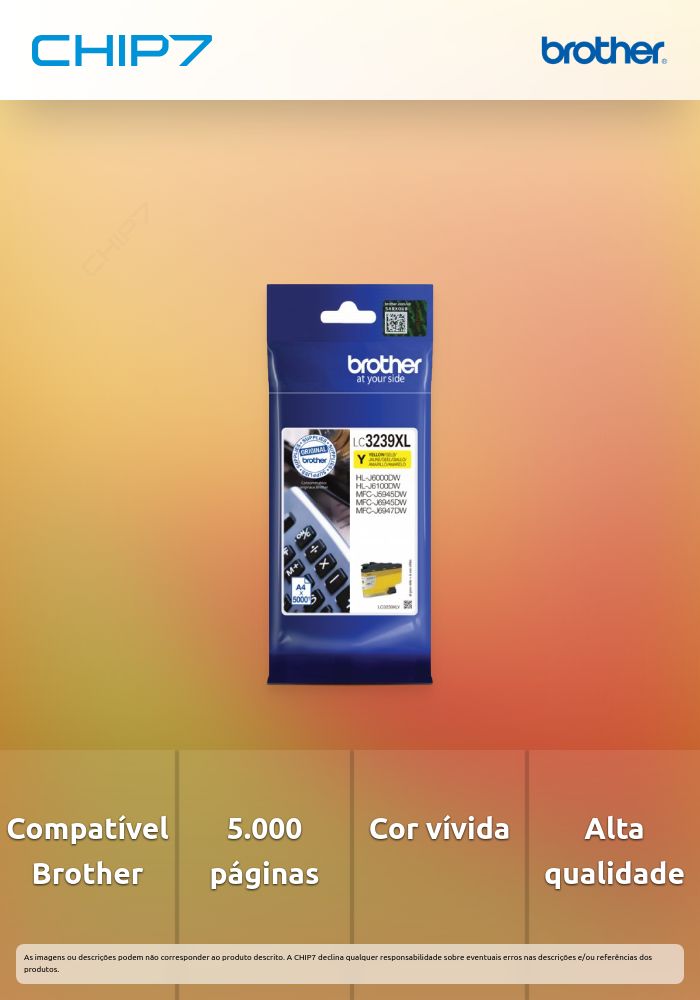 TINTEIRO AMARELO LC3239XLY 5.000PAG