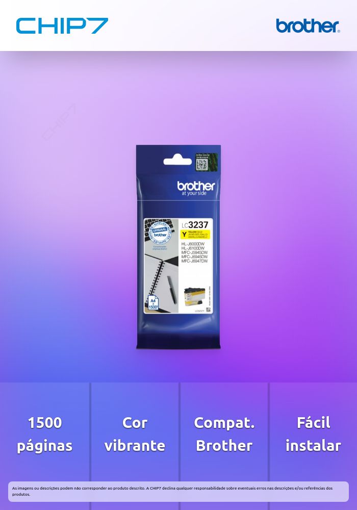 TINTEIRO AMARELO LC3237Y 1.500 PAG