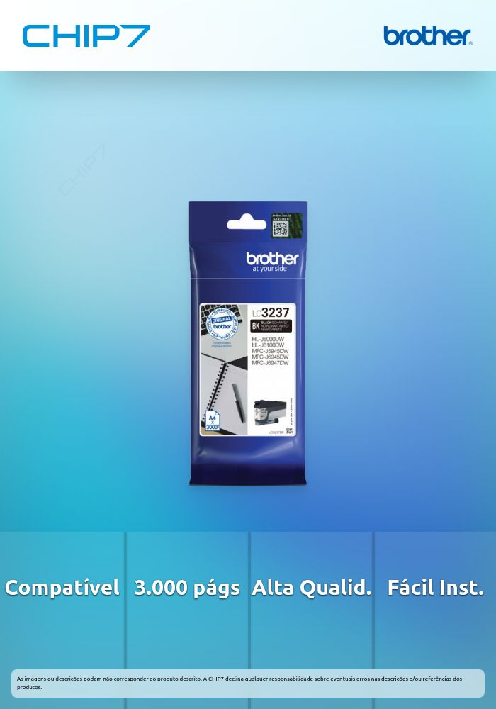 TINTEIRO PRETO LC3237BK 3.000 PAG