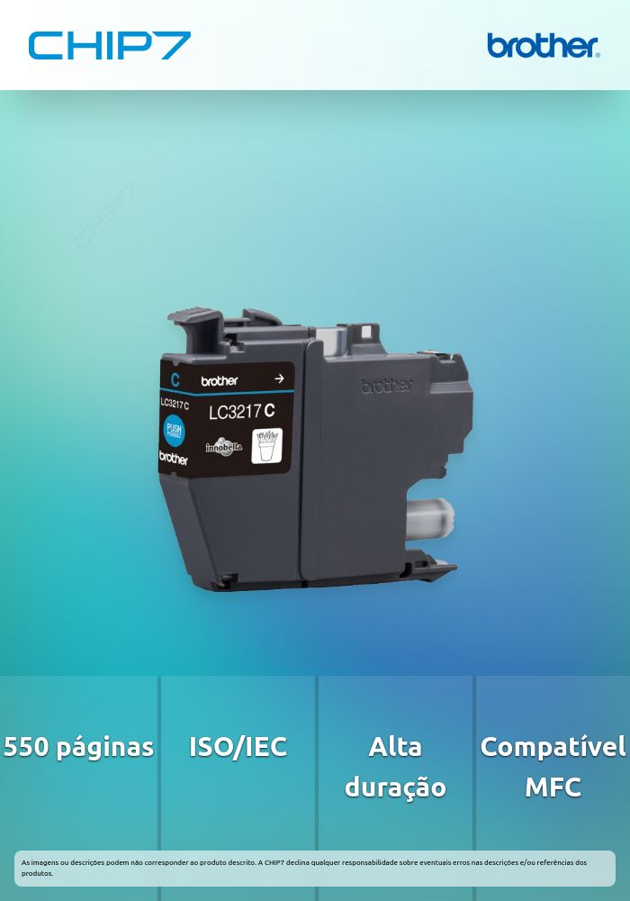 BROTHER TINTEIRO AZUL LC3217C
