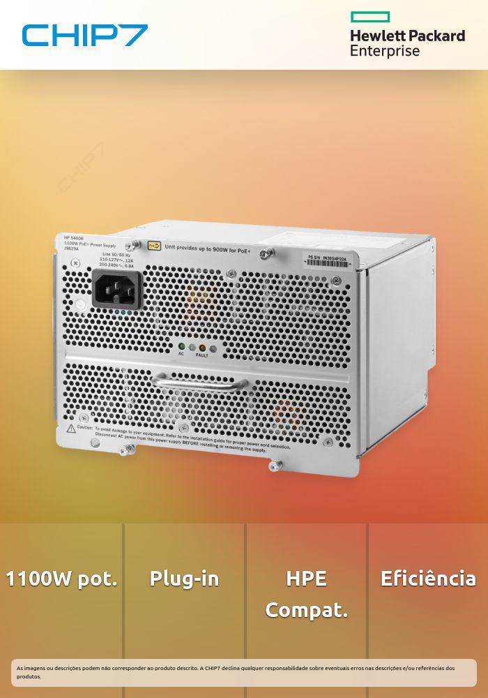 HPE Aruba - Suprimento de potência (módulo plug-in) - 1100 Watt - Europa - para HPE Aruba 5406R, 5406R 8-port, 5412R, 5412R 92