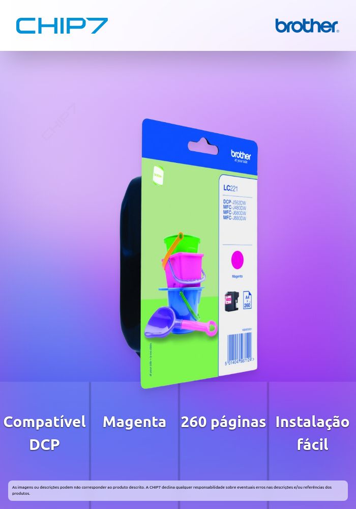 Cartucho tinta magenta Blister, 260 págs., para: DCP-J562DW/ MFC-J480DW/ MFC-J880DW