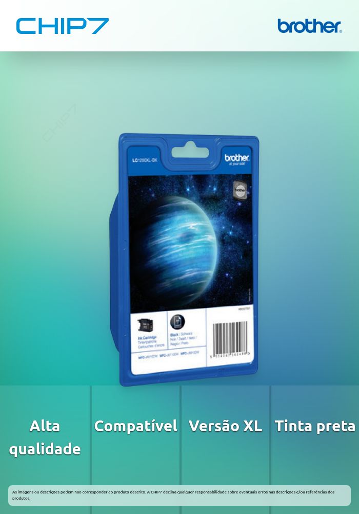 Tinteiro BROTHER LC1280XLBKBP Preto XL - MFC-J6510DW/J6710...