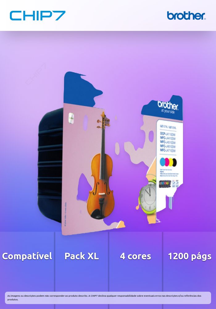Pack Económico XL preto/Cyan/magenta/amarelo, 1.200 págs. A4, para: MFC-J4410DW / MFC-J4510DW
