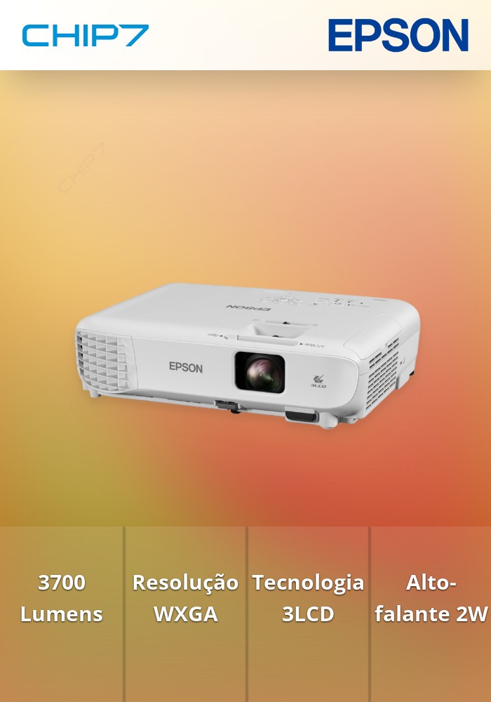 EB-W06 - Projetor WXGA de 3700 lumens - válido p unid pré