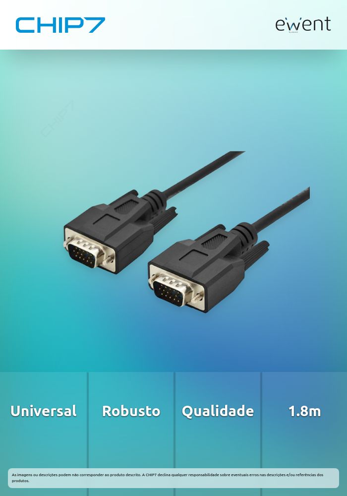 Cabo VGA 15pin HD plug M/M, CU,AWG28, 1.8m » válido até nova comunicação