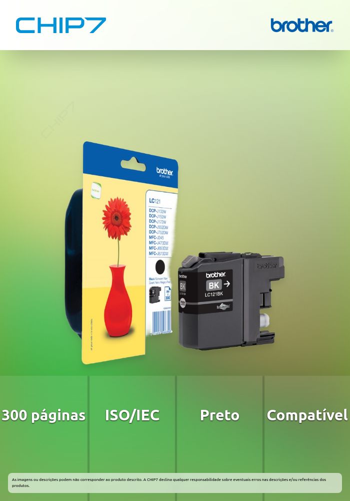 BROTHER TINTEIRO PRETO LC121