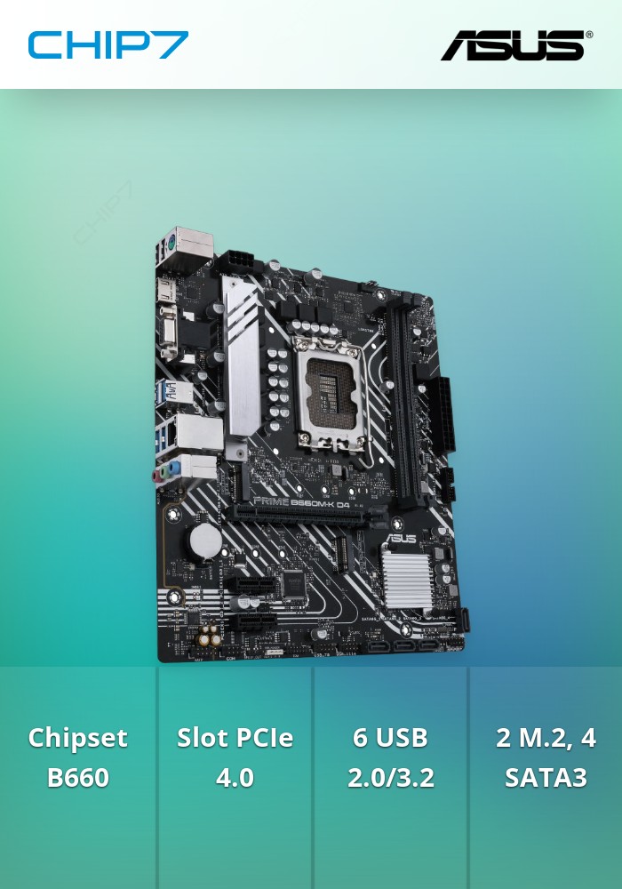 MB ASUS PRIME B660M-K D4, SK LGA1700 2DDR4 VGA/HDMI mATX